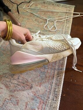 Nike Air Max 270 Women's Sneakers - White & Light Pink Accents